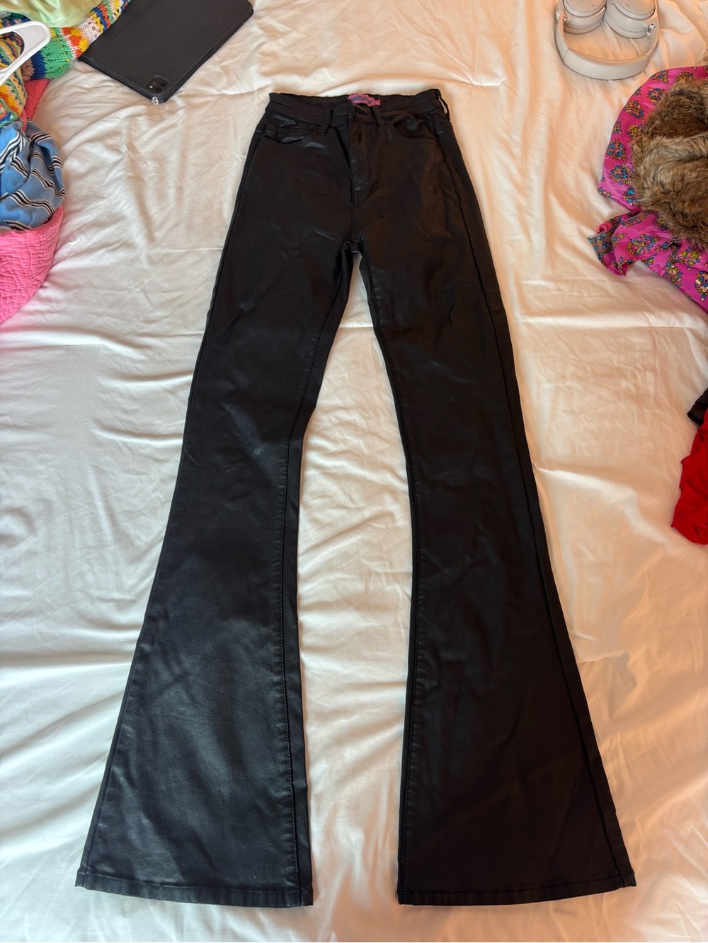 Edikted Black Boot Cut Flare Pants